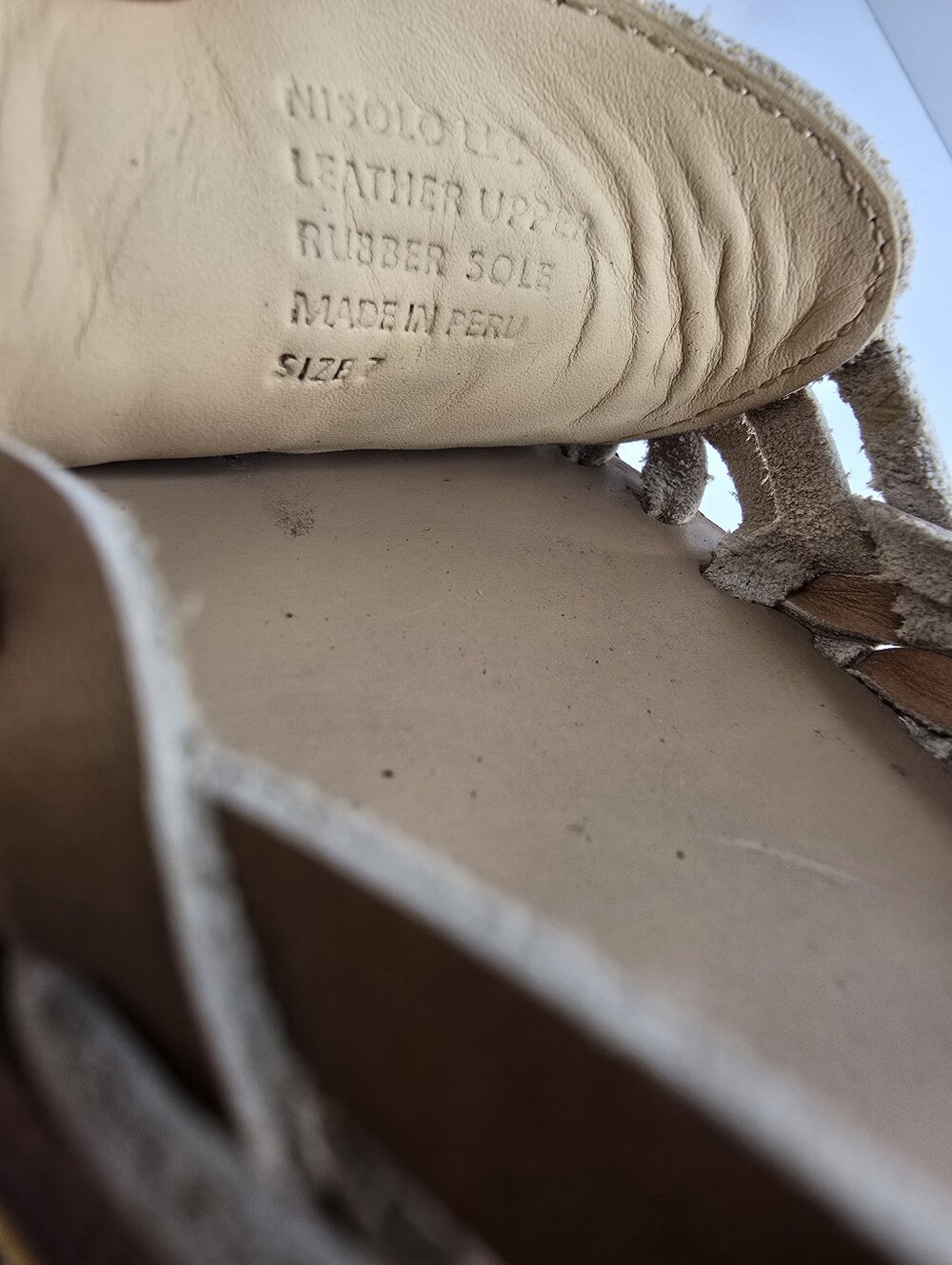 Nisolo Tan Leather Woven Huarache Sandals - Picture 5 of 10
